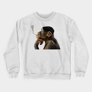 Cigarrete Smoking Monkey Crewneck Sweatshirt